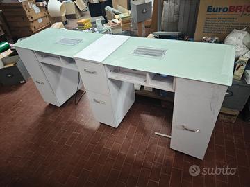 Tavolo Manicure doppia postazione con Aspirazione