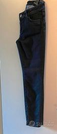 Pantalone jeans SPORTMAX blu con fascia in nero