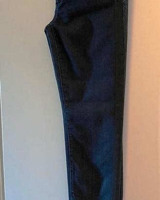 Pantalone jeans SPORTMAX blu con fascia in nero