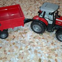 Nuovo Trattore Massey Ferguson e rimorchio BRUDER