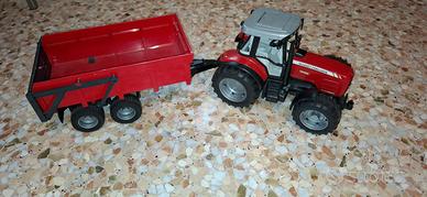 Nuovo Trattore Massey Ferguson e rimorchio BRUDER