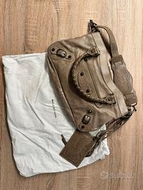 Balenciaga City Mini borsa a mano pelle tortora