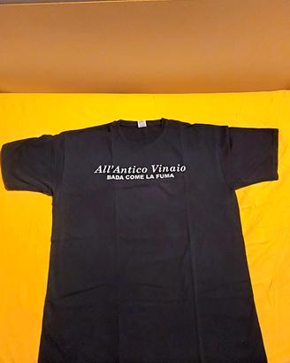 T-Shirt All'Antico Vinaio "Bada Come La Fuma" Nera