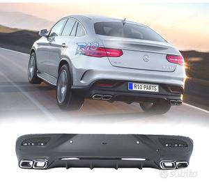 DIFFUSORE MERCEDES GLE C292 COUPÉ NERO + TERMINALI