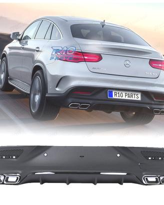 DIFFUSORE MERCEDES GLE C292 COUPÉ NERO + TERMINALI