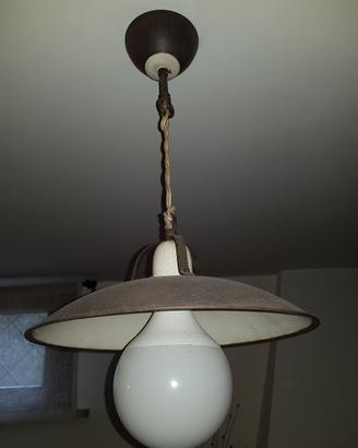 Lampadari in ferro smalto effetto corten country 