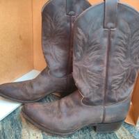 Stivali Texani in pelle marrone vintage uomo