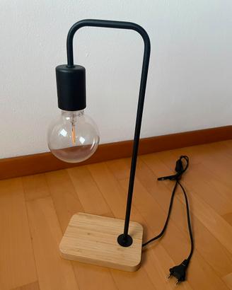 Lampade abat-jour Ikea nere e legno