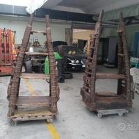 2 Librerie Indiane Storiche In Teak - Legno