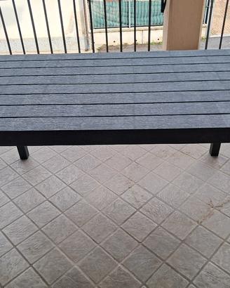 TAVOLO RATTAN NERO