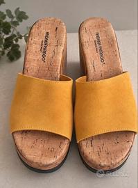 Zeppe made in Italy, color senape