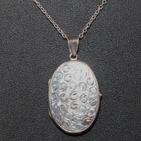 Splendida collana ciondolo porta foto argento