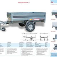 Rimorchio Cresci A6 750/600 Kg cm175x141x36H con f