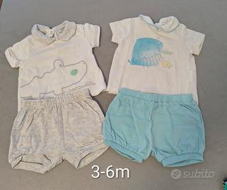 2 completini estivi neonato 3-6 mesi
