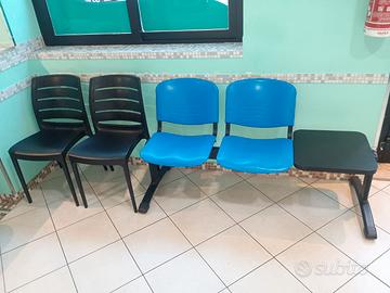 Panca sala d'attesa + 2 sedie