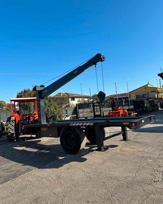 M96 Rimorchio targato con gru per imbarcazione e a
