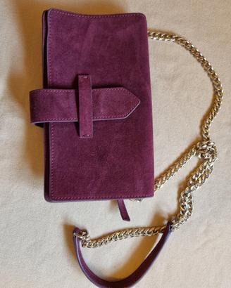 Borsetta bordeaux con tracolla