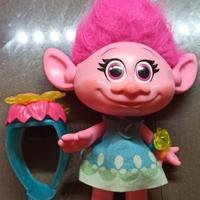Trolls -bambola Poppy con braccialetto interattivo