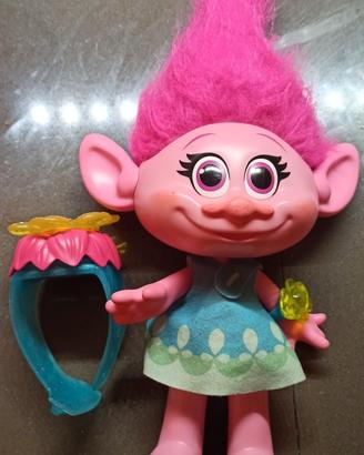 Trolls -bambola Poppy con braccialetto interattivo
