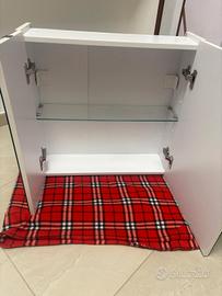 specchiera bagno contenitore ripiani in vetro