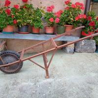 vecchia cariola da giardino 
