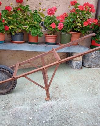 vecchia cariola da giardino 