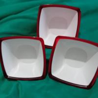 omada Design Linea square italy tris ciotole rosse