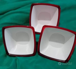 omada Design Linea square italy tris ciotole rosse
