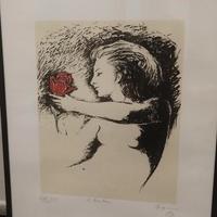 Quadro litografia "La Rosa Rossa" - Carpigiani 