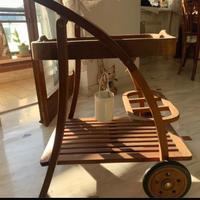 Carrello porta vivande in legno