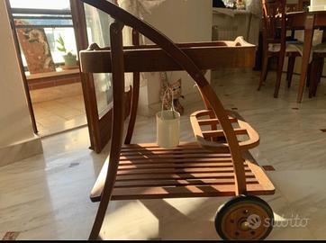 Carrello porta vivande in legno