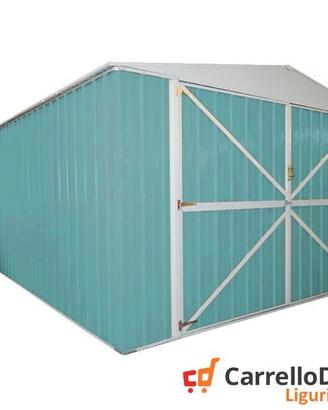 Box acciaio garage lamiera 360x600 azzurro