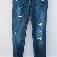 Jeans blu strappati Hollister