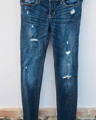 Jeans blu strappati Hollister