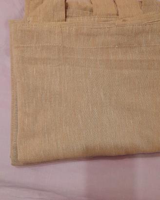 coppia tende color beige 