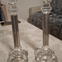 Portacandela argento cristallo