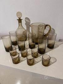 Set di bicchieri in vetro di Murano