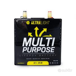 Batteria 12v 25a litio per fuoribordo elettrico