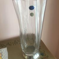 Vaso cristallo e argento
