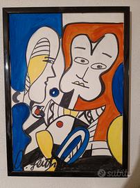 Quadro   Astratto Gentilini olio su tela