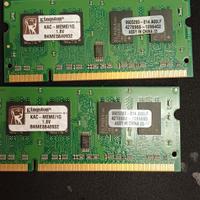 2 banchi da 1Gbyte Kingston DDR2