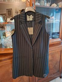 Gilet gessato lungo Jiveley