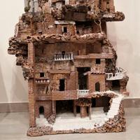 Presepe artigianale paesaggio 95x75x38