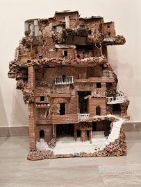 Presepe artigianale paesaggio 95x75x38
