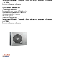 Pompa di calore Immergas AUDAX 8