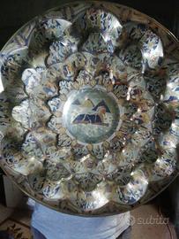 Grande piatto da parete vintage in rame/ottone. 