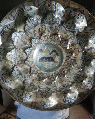 Grande piatto da parete vintage in rame/ottone. 