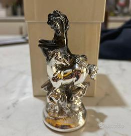 Scultura Cavalli Ottaviani rivestita in argento