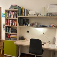 Scrivania+libreria+ mensole