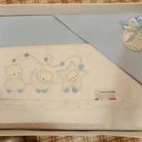 set lenzuola cotone x carrozzina navicella 